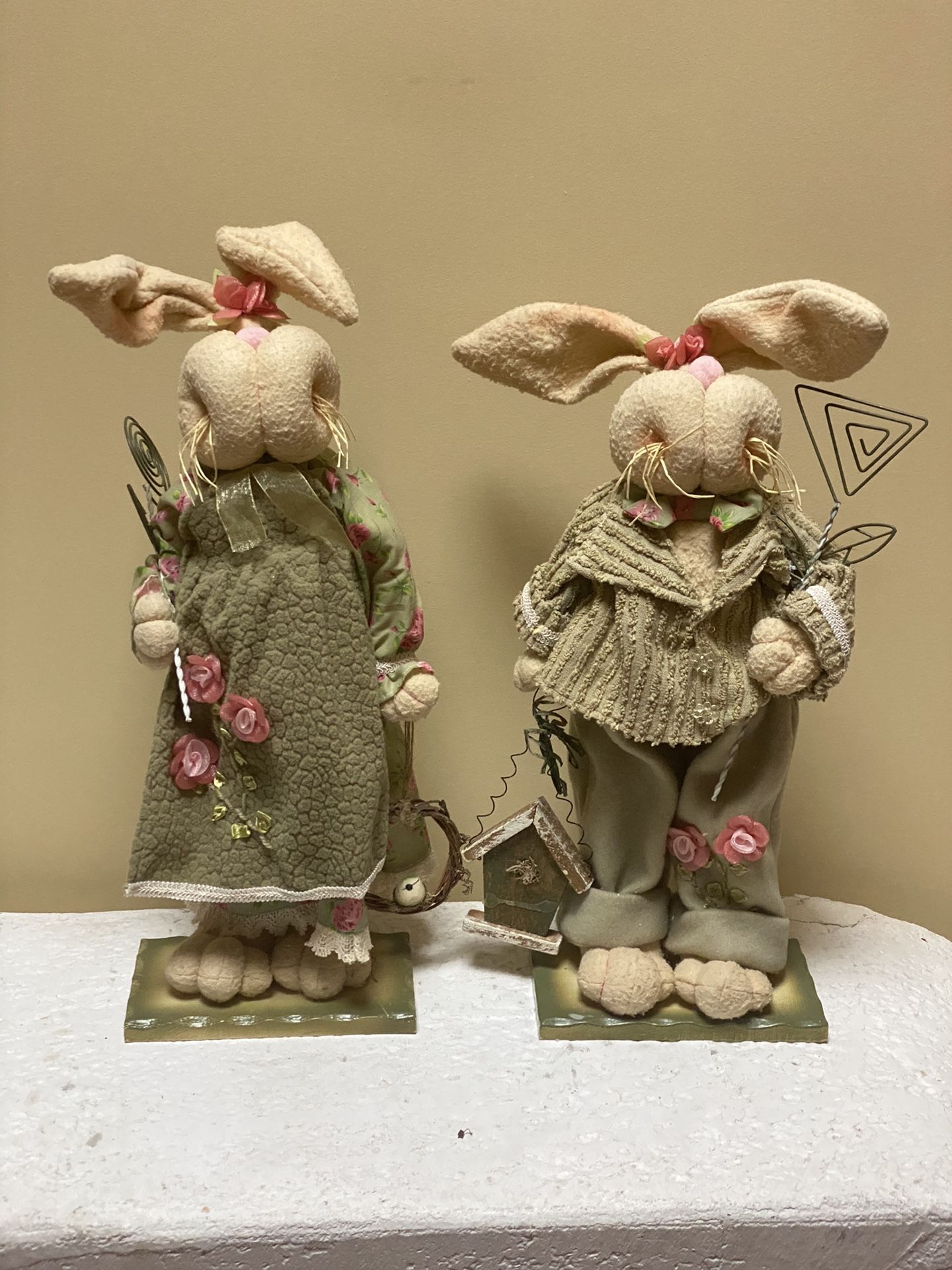 Easter Bunny Decor Set Of 2 - Spring Decor