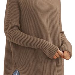 Womens Turtleneck Oversized Tunic Fall Sweaters 