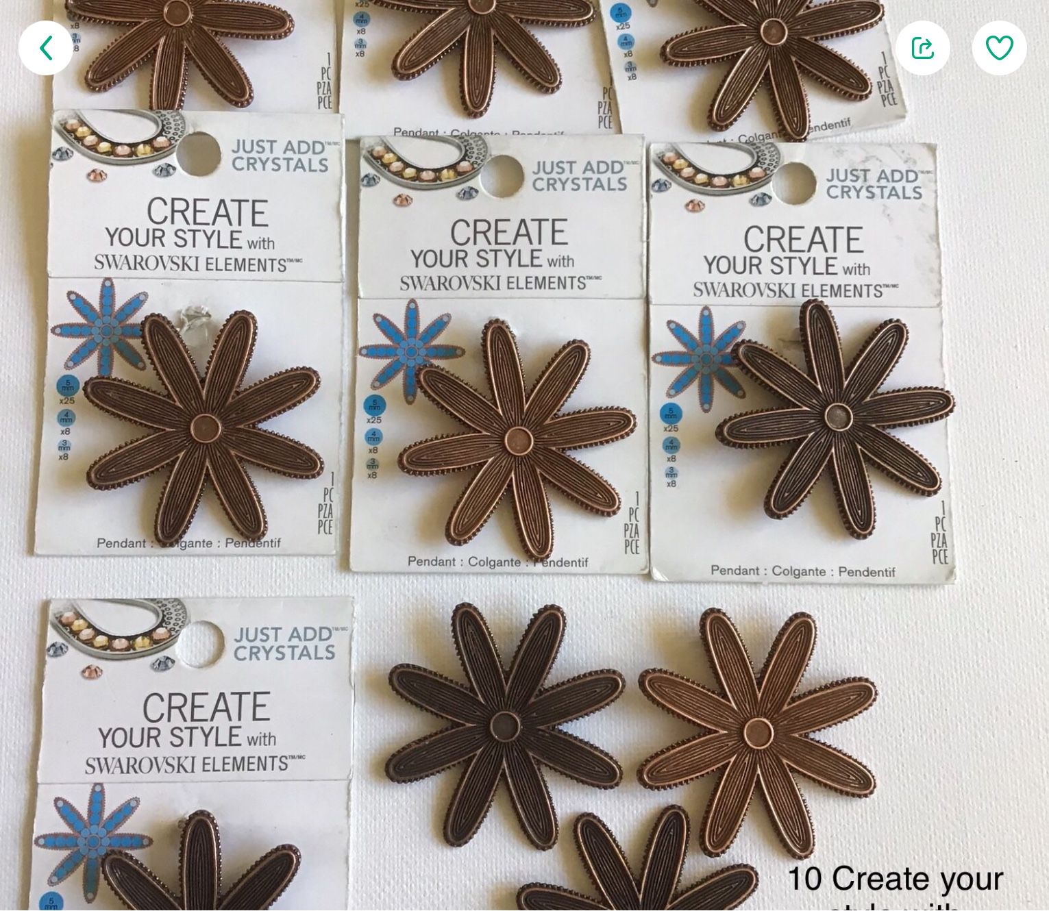 10 Create your style with Swarovski Elements Flower pendants to decorate with crystals (all for $20)