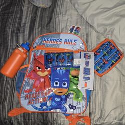 PJ Mask 5 Piece Backpack NEW 