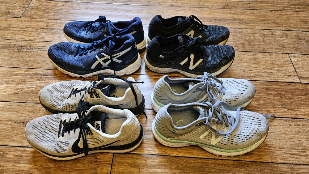 Women's Running Shoes Lot - Size 8.5 - Nike, Asics and New Balance