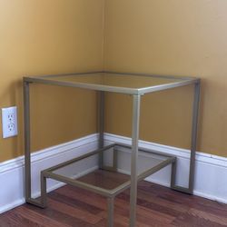 Glass abstract side table