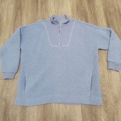 Aerie Womens Sherpa Pullover. Size Medium 