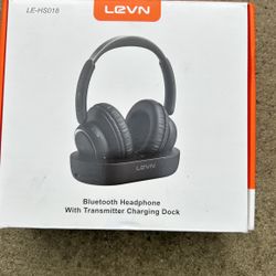 Levn Bluetooth headphones with transmitter charging dock
