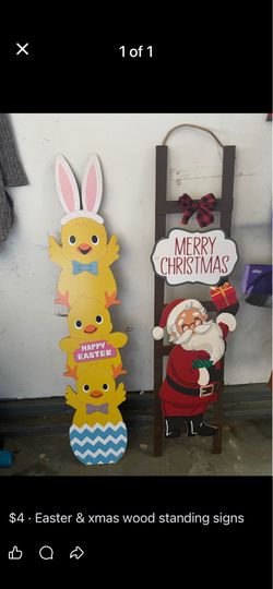 Holiday wooden greeters like new