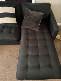 Black Sofa - 25H x 58/32D x 85W - $200