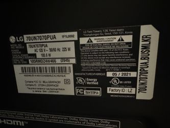 70in LG TV