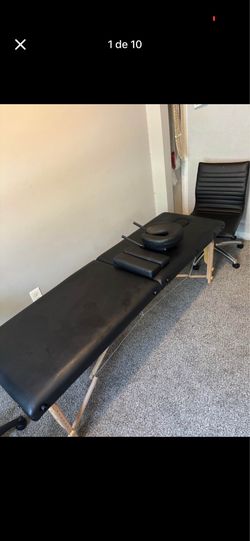 Massage table and hydraulic chair