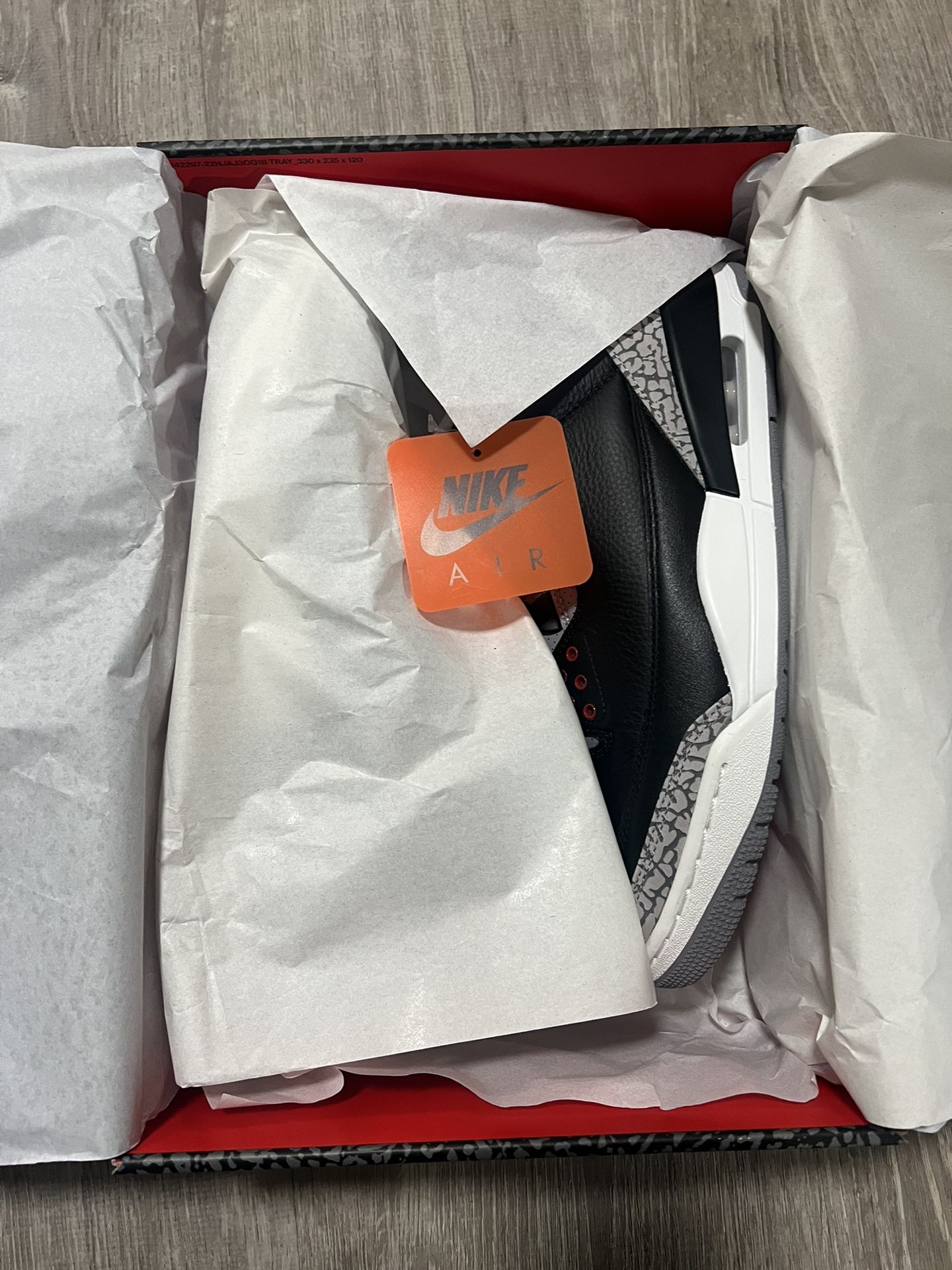 Jordan 3 Black Cement Size 9.5
