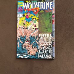 Wolverine #75 1993  VF/NM C.O.A,   Signed by Adam Kubert Hologram CVR