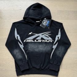 HellStar Black Flame Hoodie Size L (42–44) New