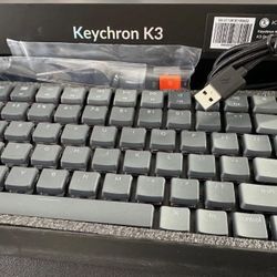 Keychron K3 Wireless Mechanical Keyboard (White Backlight/Brown Switches)
