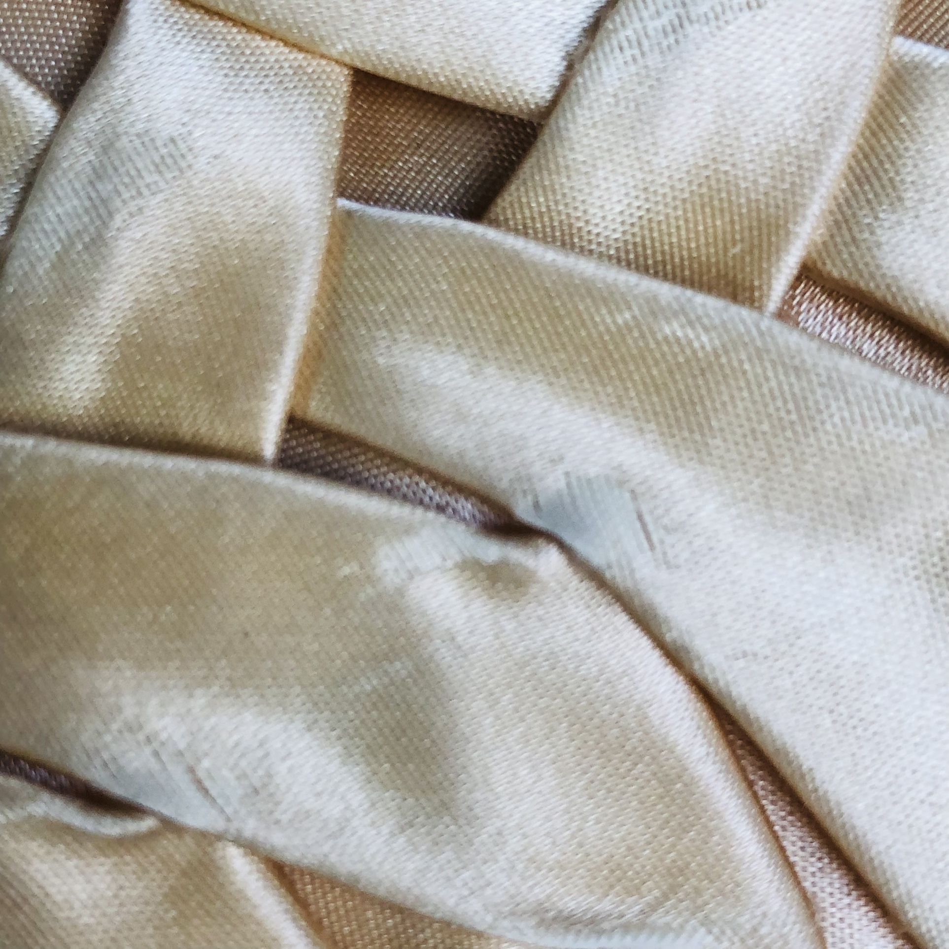 Pair Vintage Ruched TAFFETA Pillow Tucked Pleated Satin Retro GLAM As-Is