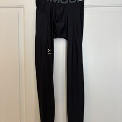 Under Armour Mens UA Black HeatGear Armour Leggings - Mens Sz medium 