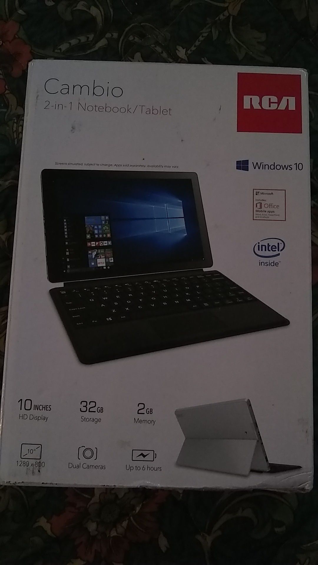 RCA Cambio 2 in 1 notebook/Tablet