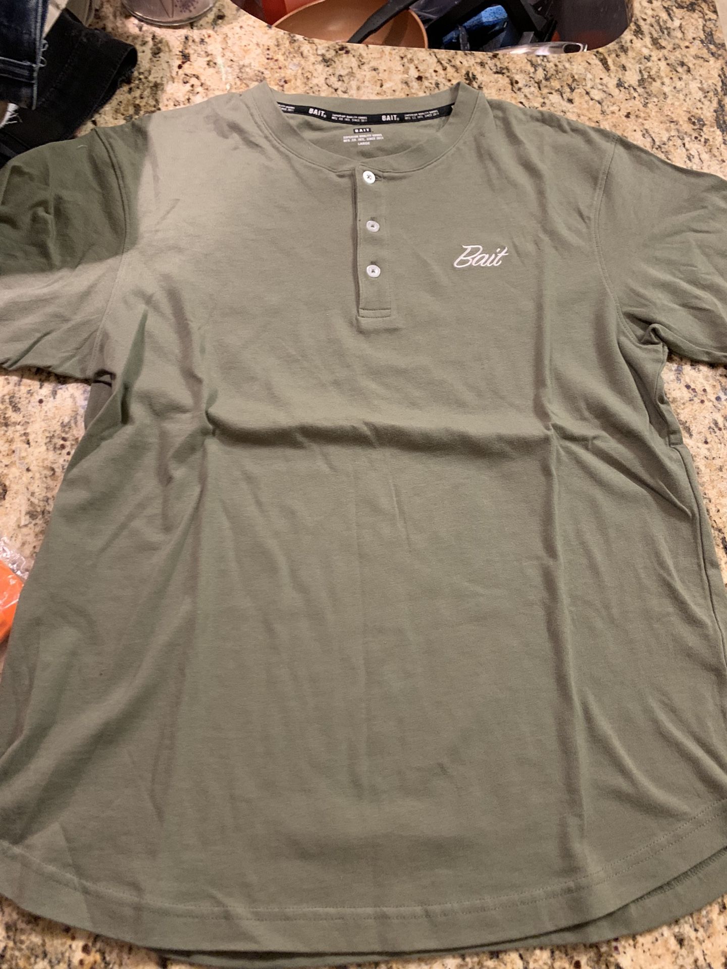 Bait Embroidery Button Shirt