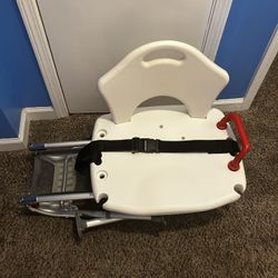 Drive Medical Folding / Sliding Transfer Bench / Tub Bench With Lap Belt 