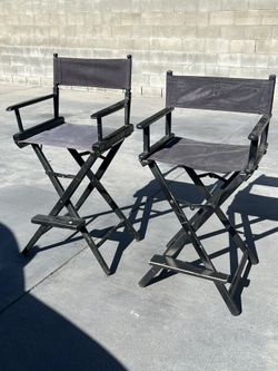2 Foldable High Makeup Chairs