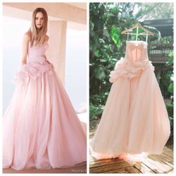 Blush Vera Wang wedding gown