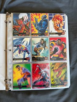 Fleer Ultra X-Men Trading Cards in Binder