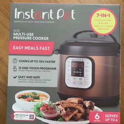 Instant Pot Multi-Use 7 in 1 Pressure Cooker , 6Q, New Sealed 
