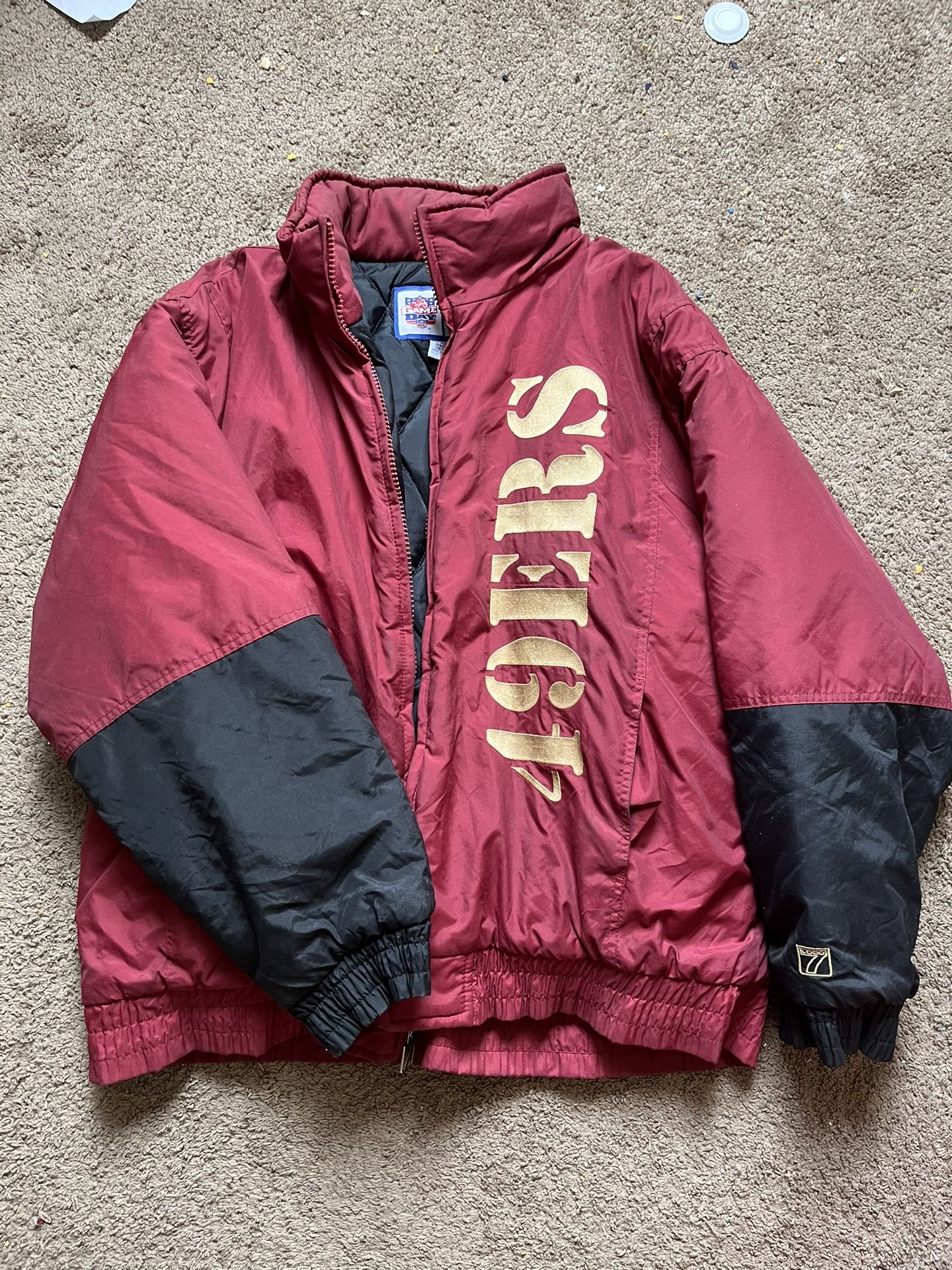 Vintage 49ers Puffer Jacket Size XL | Logo Back & Front