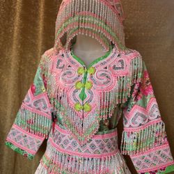 Mint Green Hmong Chinese Outfit