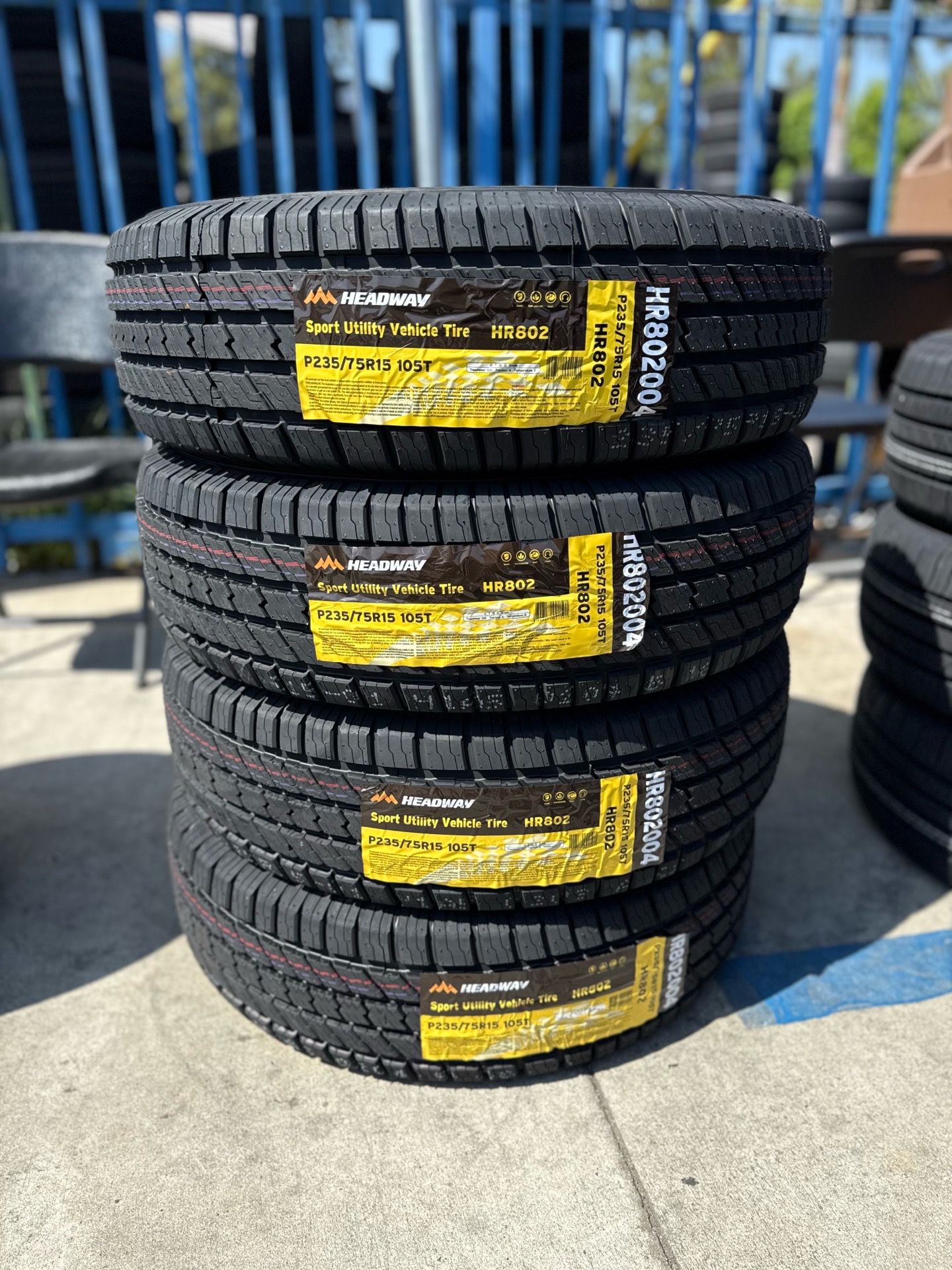 235/75/15 HEADWAY 4 New tires installation and balance 50,000 Miles Warranty