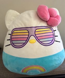 Hello Kitty Squishmallows w/ Sunglasses 20” Inch Large Sanrio Plush