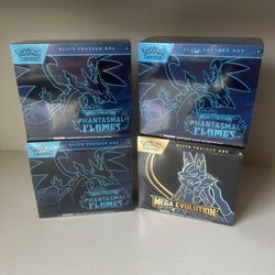 Pokemon Phantasmal Flames Mega Evolution ETBs