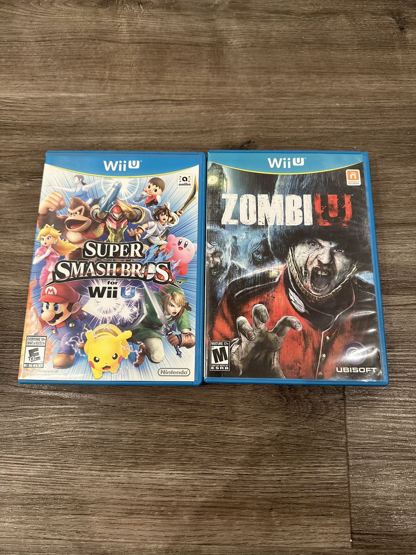 Nintendo Wii U Games – Super Smash Bros + ZombiU (Lot of 2)