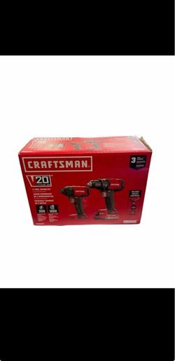 CRAFTSMAN V20 Impact Driver and Drill Combo Includes 2Ah Battery and Charger New