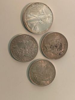 4 Silver Coins – 111.46 Grams Total
