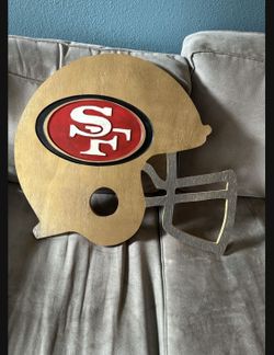 49ers Mancave Engraved Wood 3/4 Was Hand Made Man-cave 70$ its 26x26