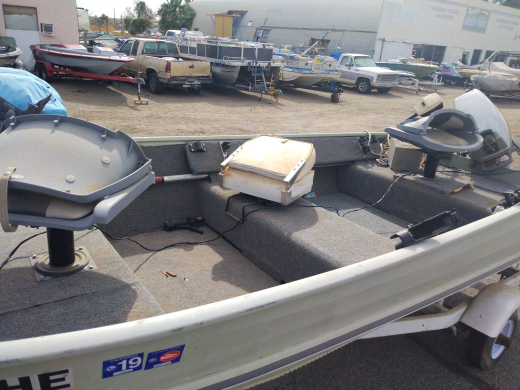 Boat Motor And Trailer 