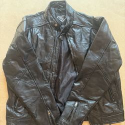 Vintage Diamond Plate Motorcycle Jacket
