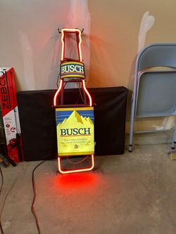 Busch Beer Bottle Neon Sign