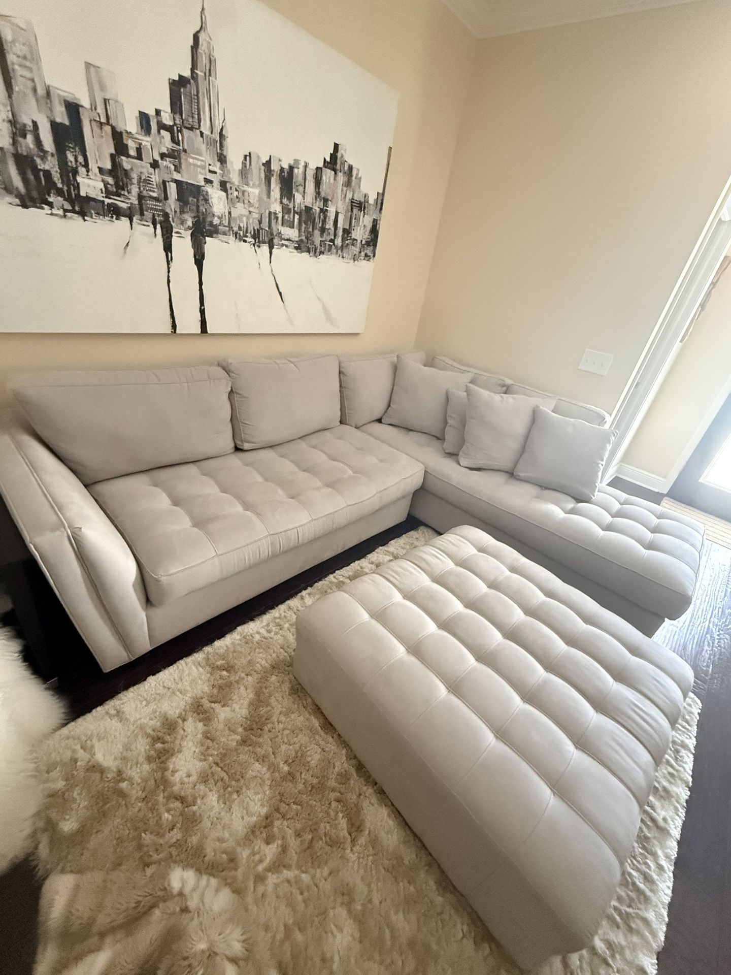 2 Piece With Right Chaise Gray Sectional Soda 