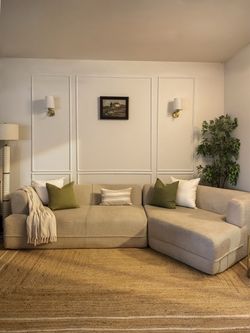 Cream Bouclé Modular Sectional Sofa - 🚚 FREE Local Delivery