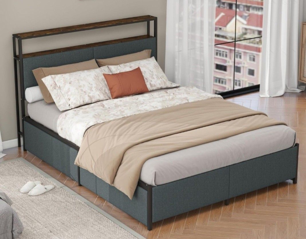 Full Size Bed Frame With drawers