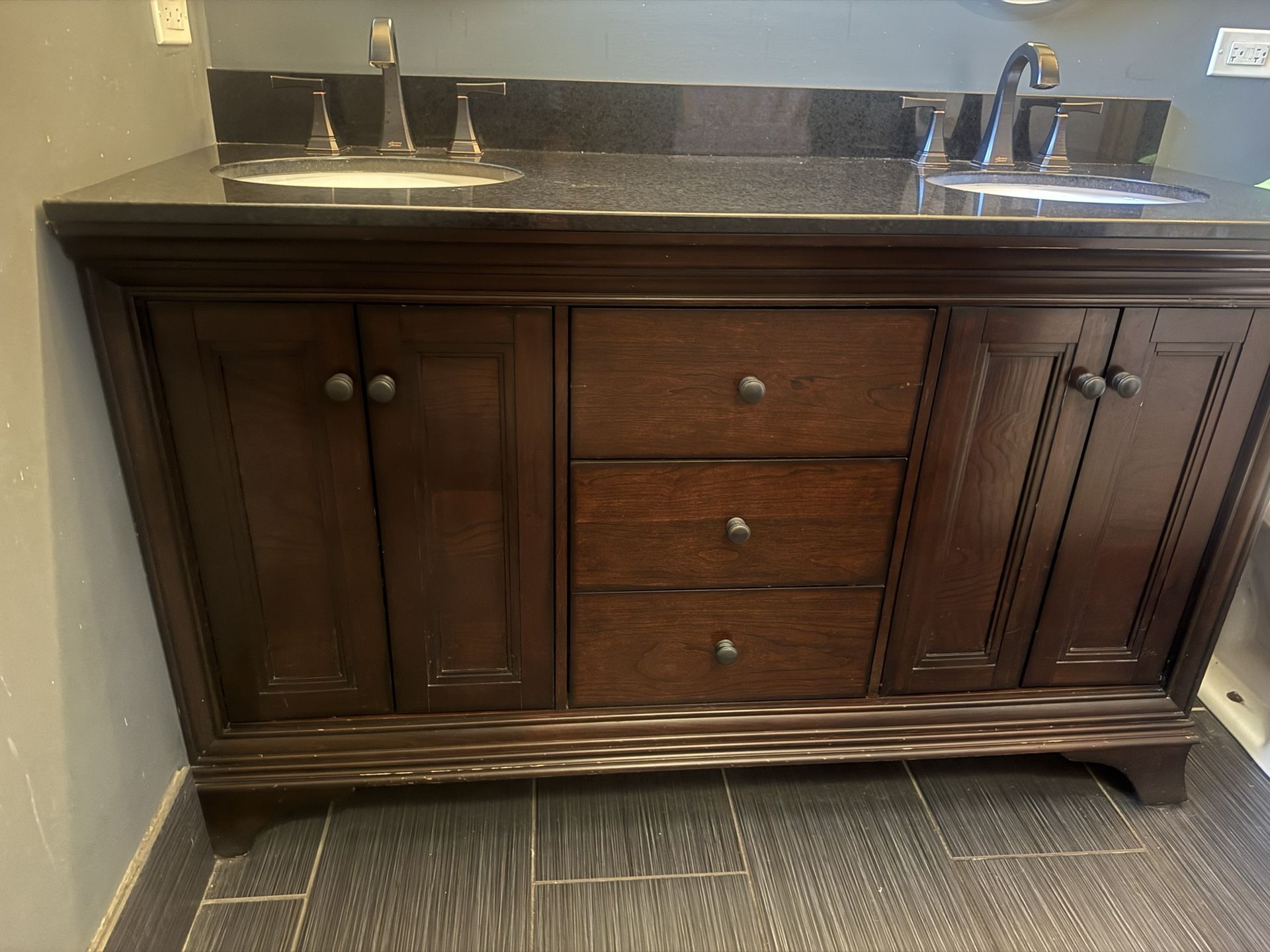 Vanity 60 Inches Double Sink