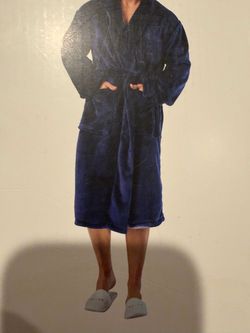 Dark Gray Fleece Robe or Blanket Hoodie