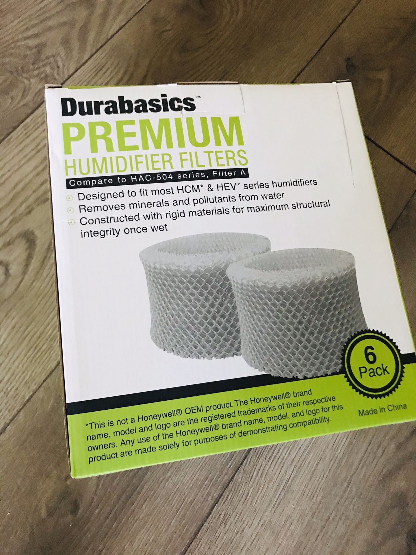 Durabasics 6 pc premium humidifier filters hac-502 series filter A