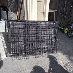 Metal Dog Crate w/ Plastic Tray for Large Dogs