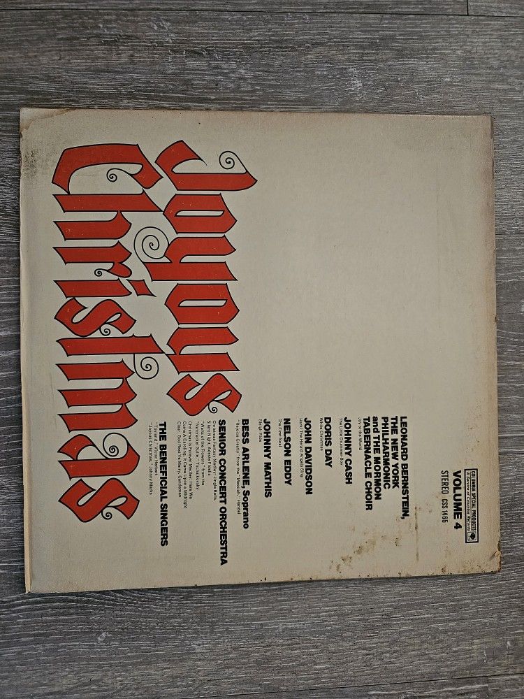 #Vintage #Xmas Joyous Christmas Music #Record Album 