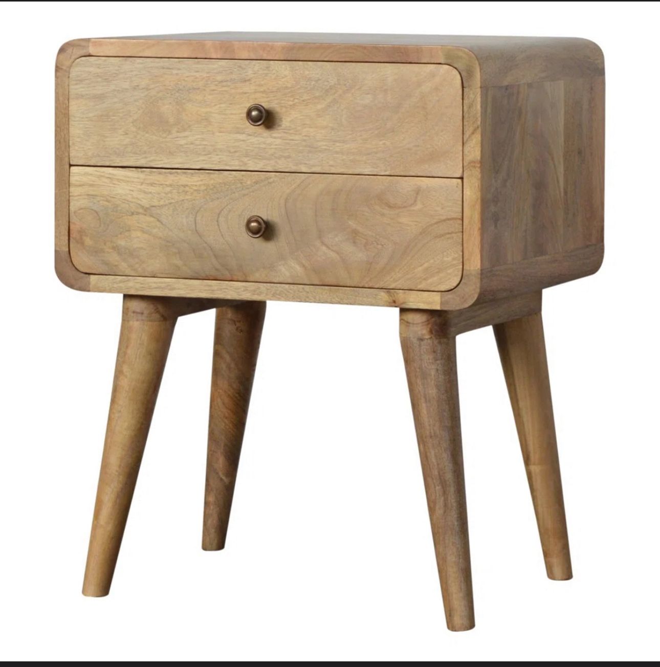 Curved Oak-ish Nightstand