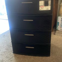 4 Drawer, Plastic Bin 