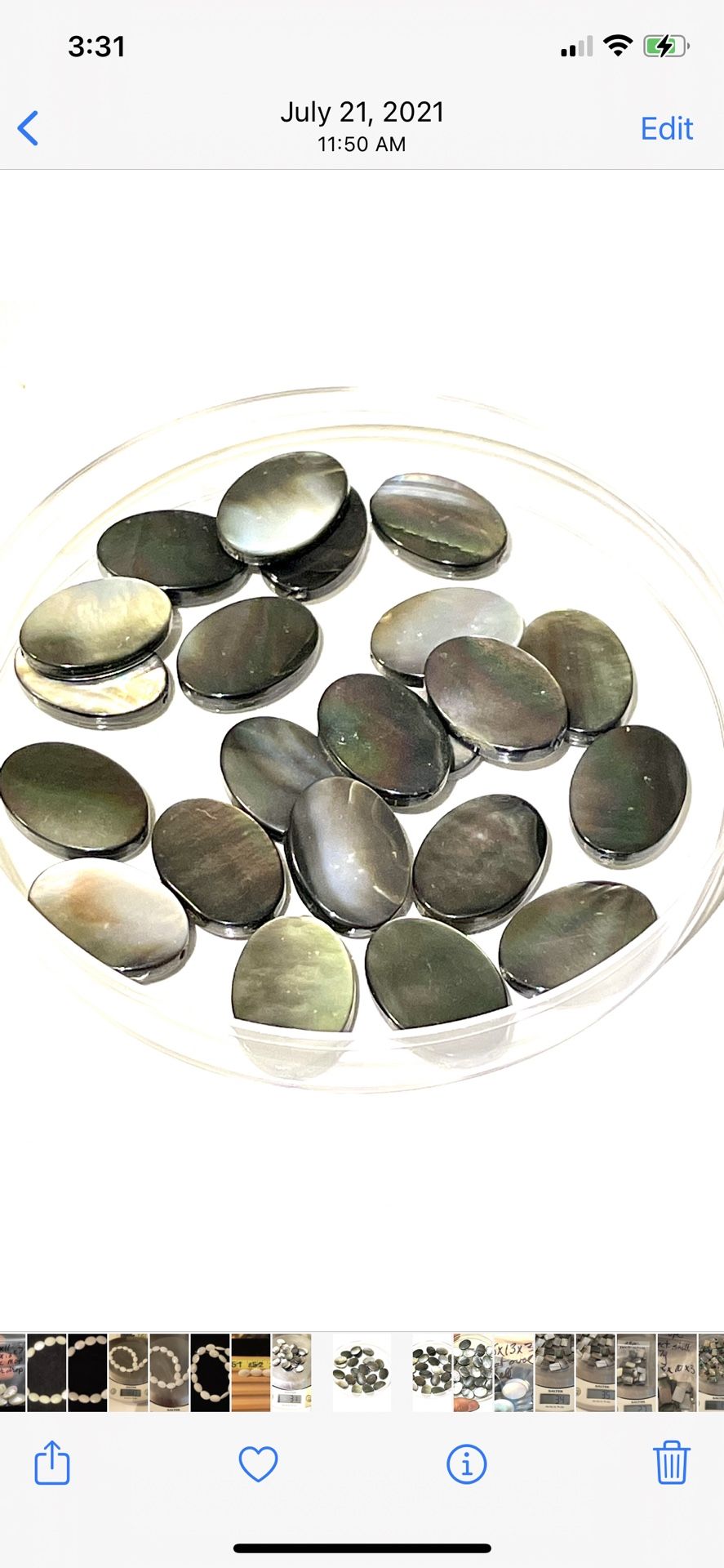 Tahitian Mother Of Pearl Shell Beads 