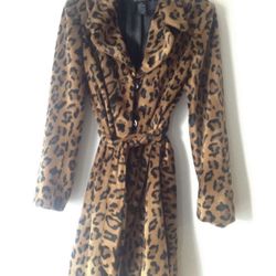 Ladies Leopard Print Bebe Coat