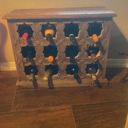 Antique 12 Bottle Wine Holder 